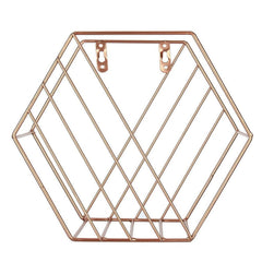 Set of 2 Gold Hexagon Shelves
