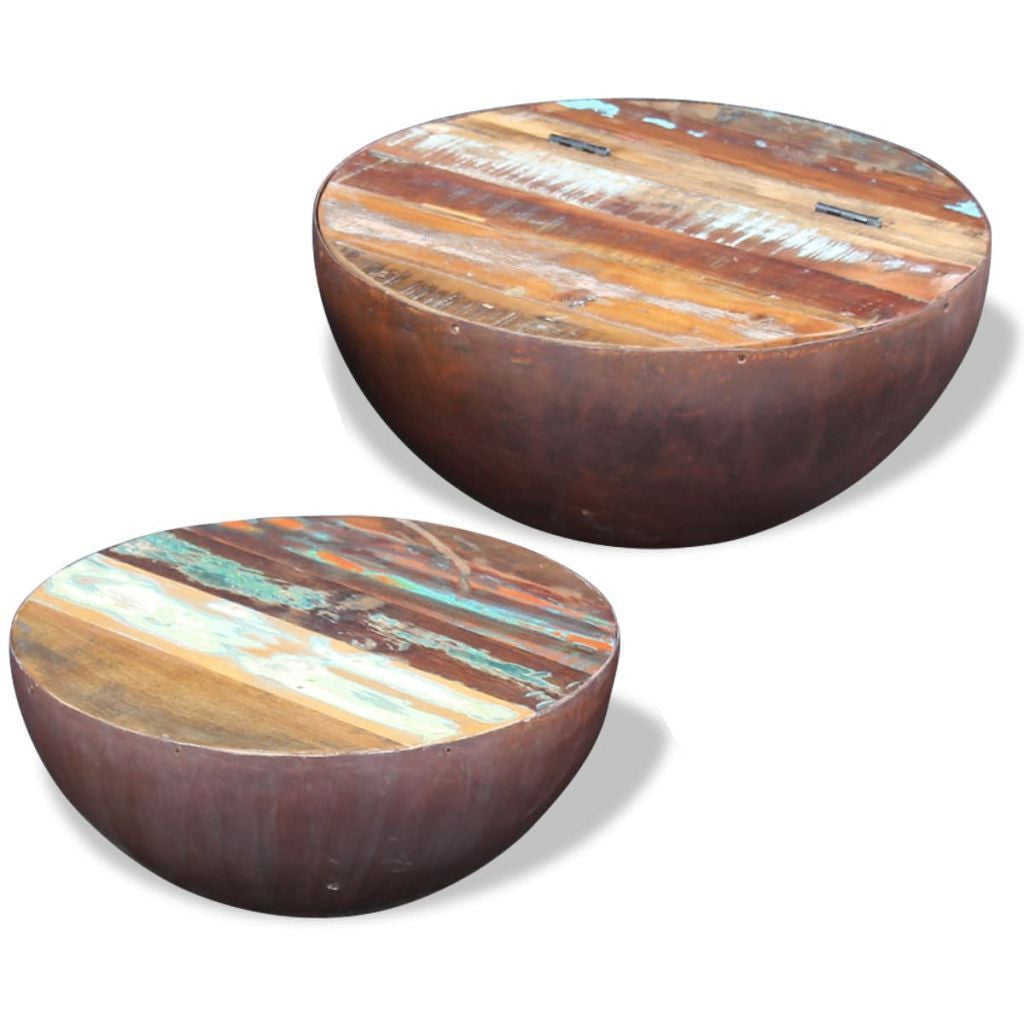 Two Piece Bowl Shaped Coffee Table Set