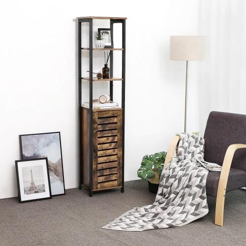 Rustic Brown Triple Storage Cabinet