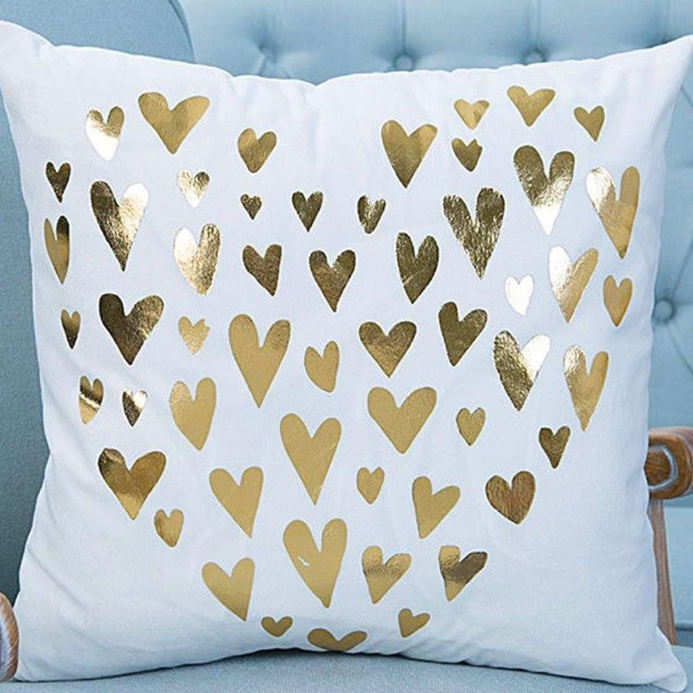 Gold Sparkle Print Cushions