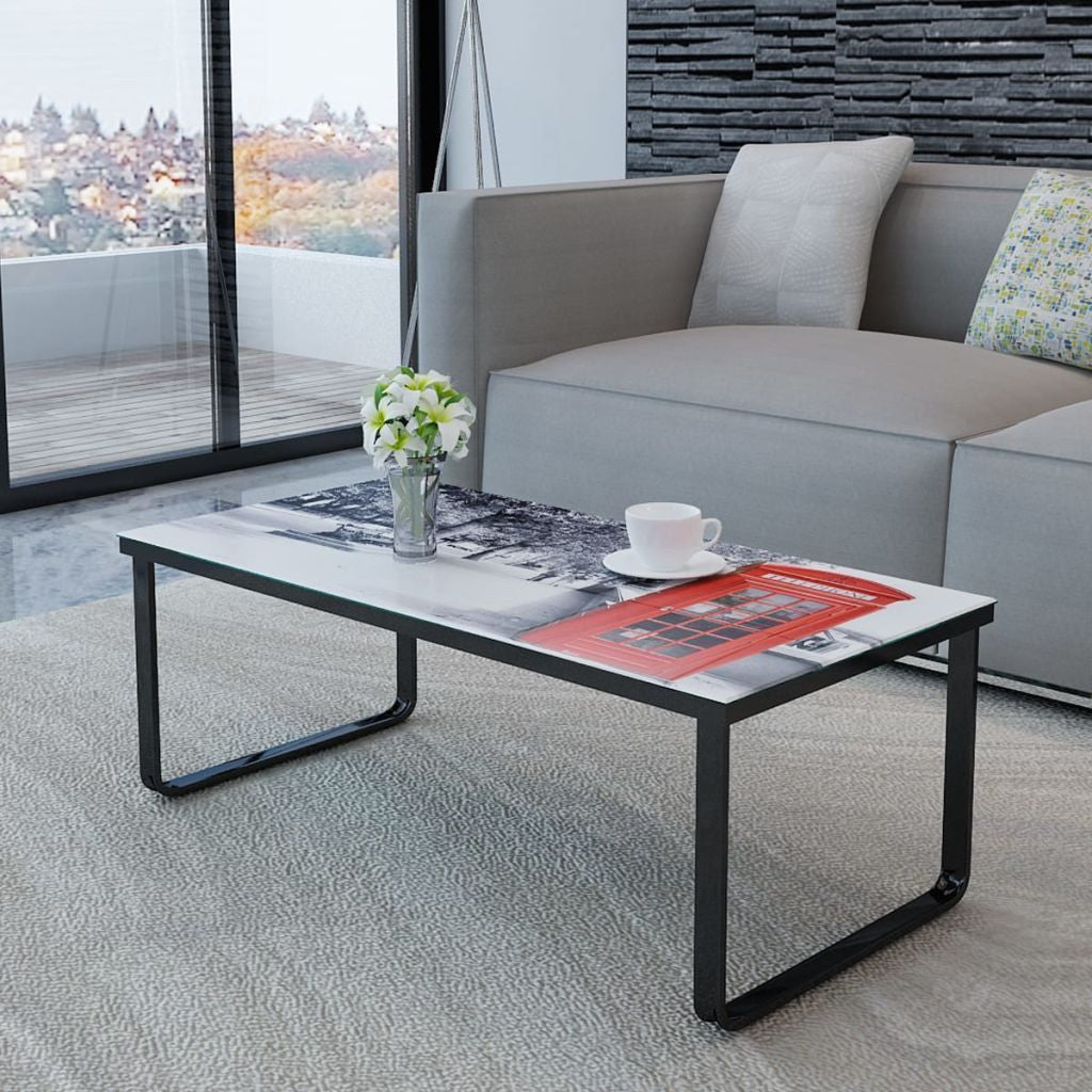 London Inspired Glass Coffee Table