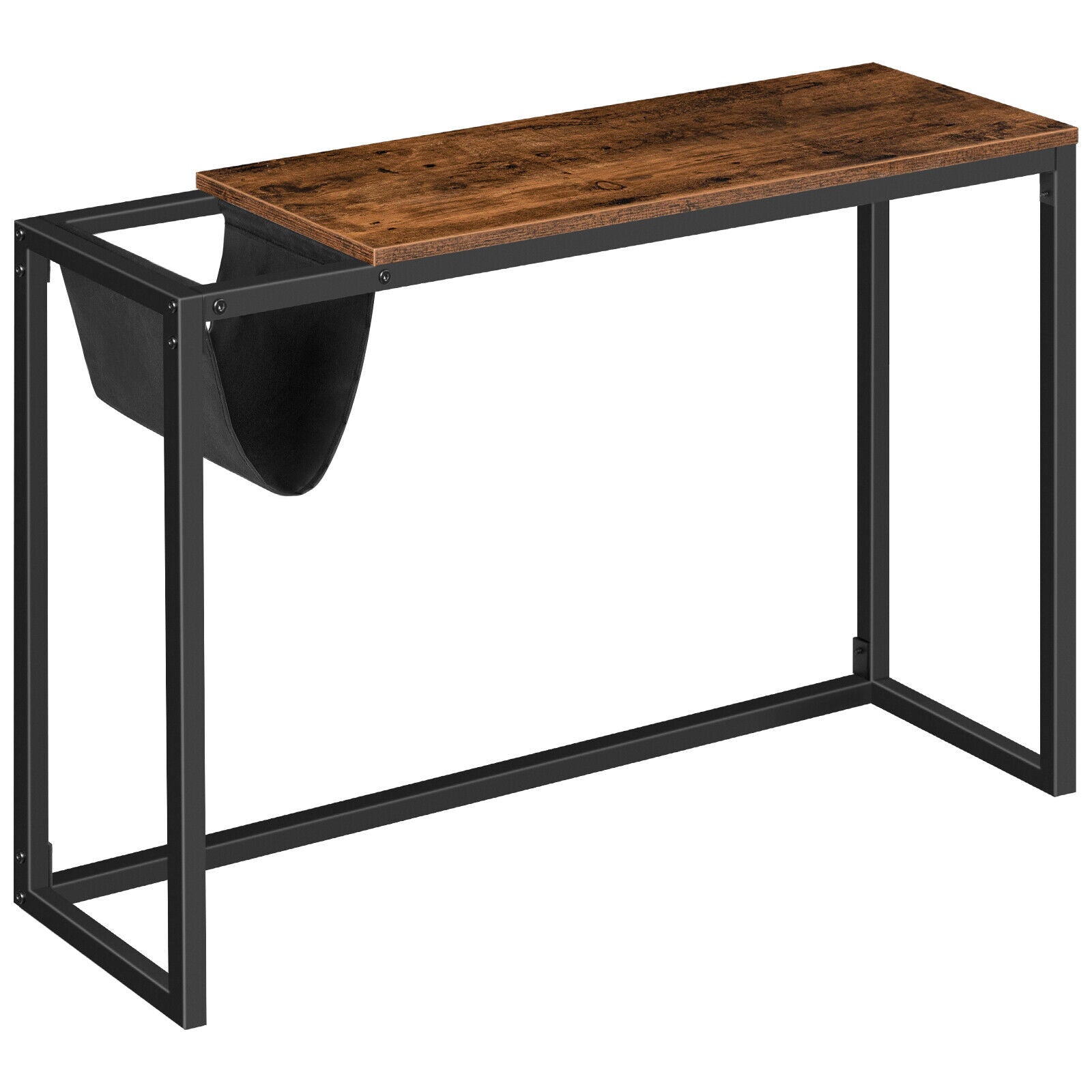 Rustic Console Table & Built In Magazine Rack