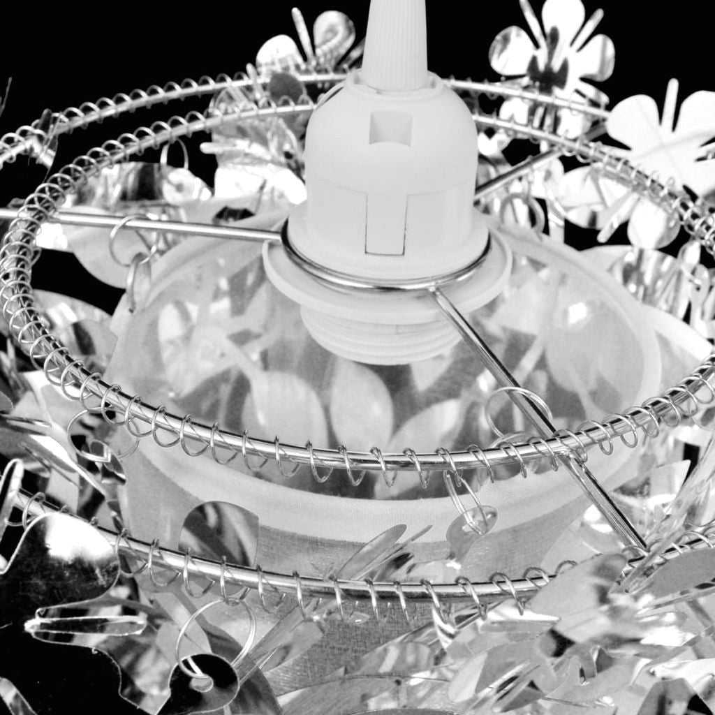 Silver Pendant Chandelier Leaves Lamp