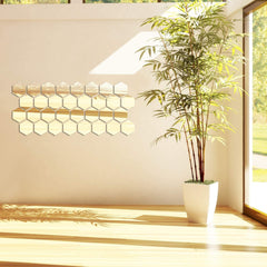 Scandi 32 Pieces Mirrors Wall Sticker