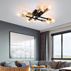 Black Cross Contrast Ceiling Light