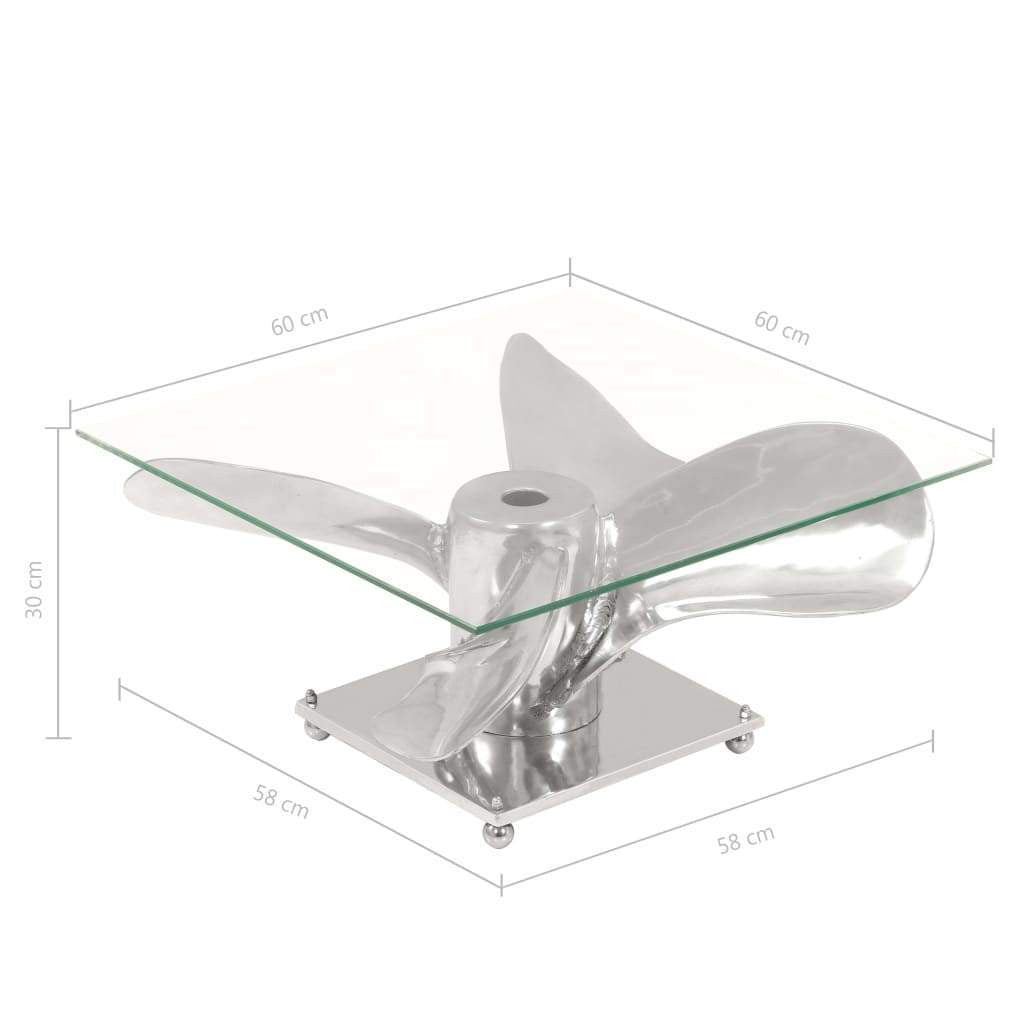 Silver Propeller Coffee Table