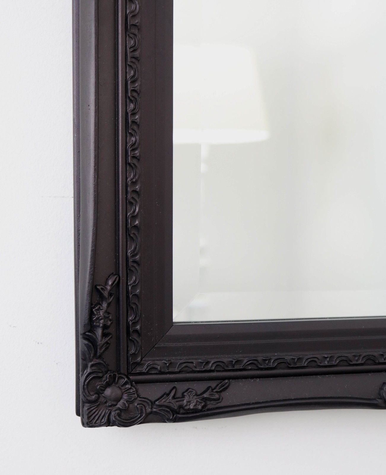 Large Black Shabby Chic Wall Mirror