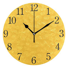Modern Wall Yellow Clock