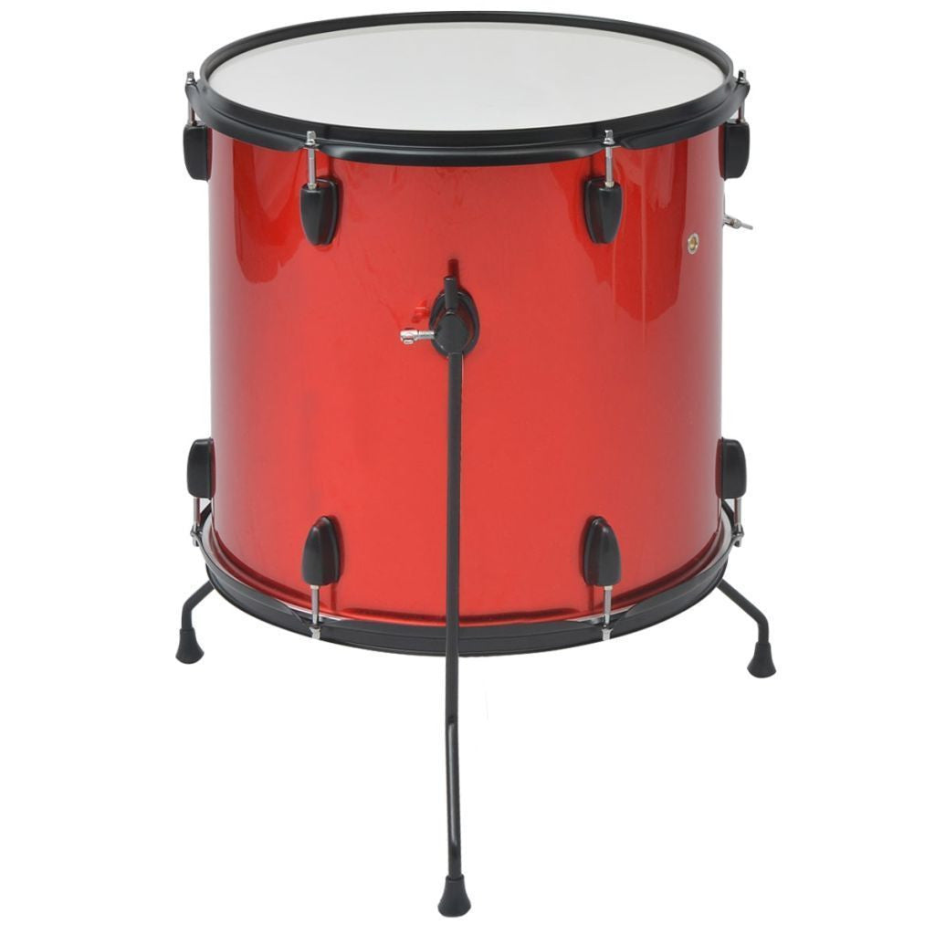 Red Adult Complete Drum Kit Powder-coated Steel