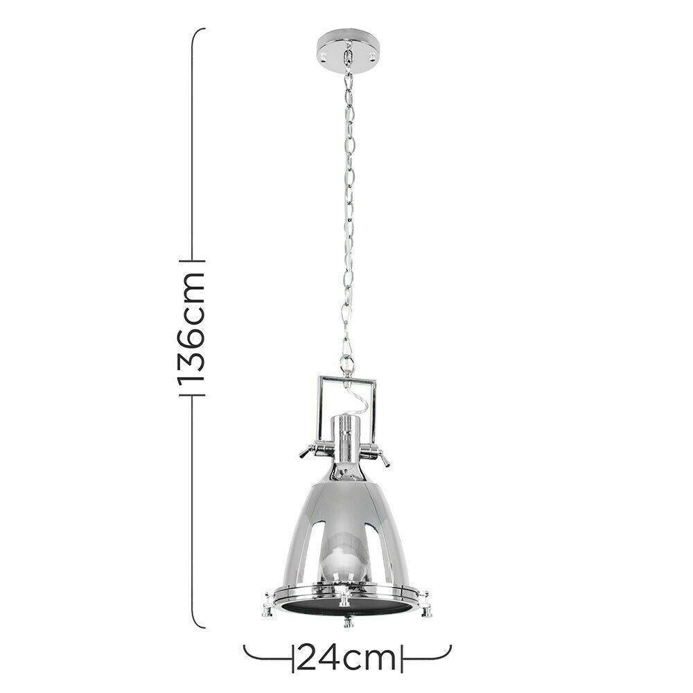 Hanging Industrial Chrome Light