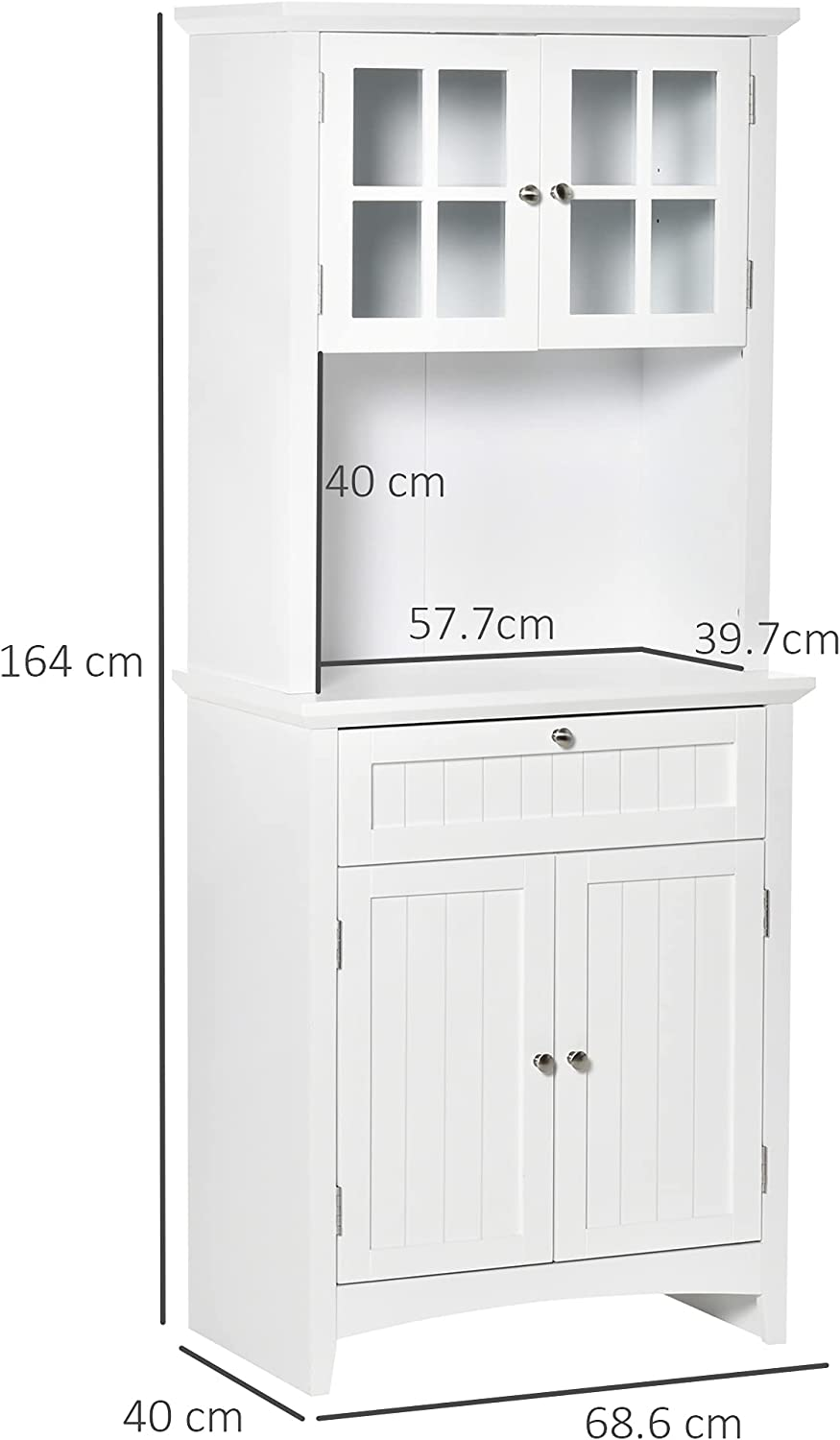 White Wooden Domeno Storage Cupboard