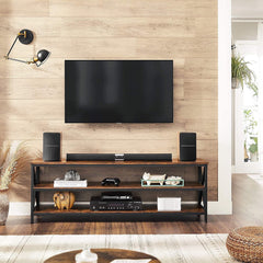 Rustic Cross TV Bench
