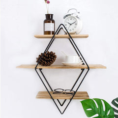 Diamond Wooden Shelves