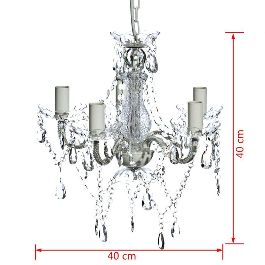 5 Bulb Transparent Crystal Light