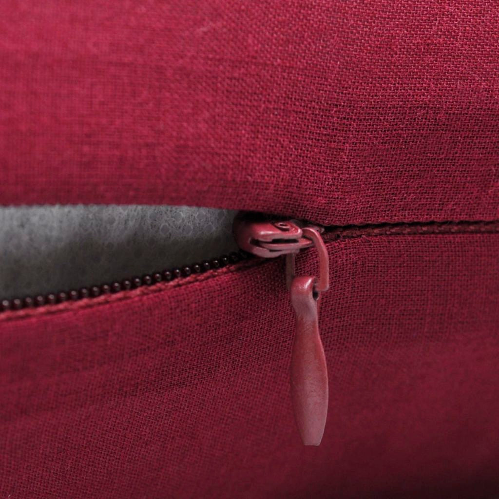 4 Burgundy Cotton Cushion Covers 40 x 40 cm