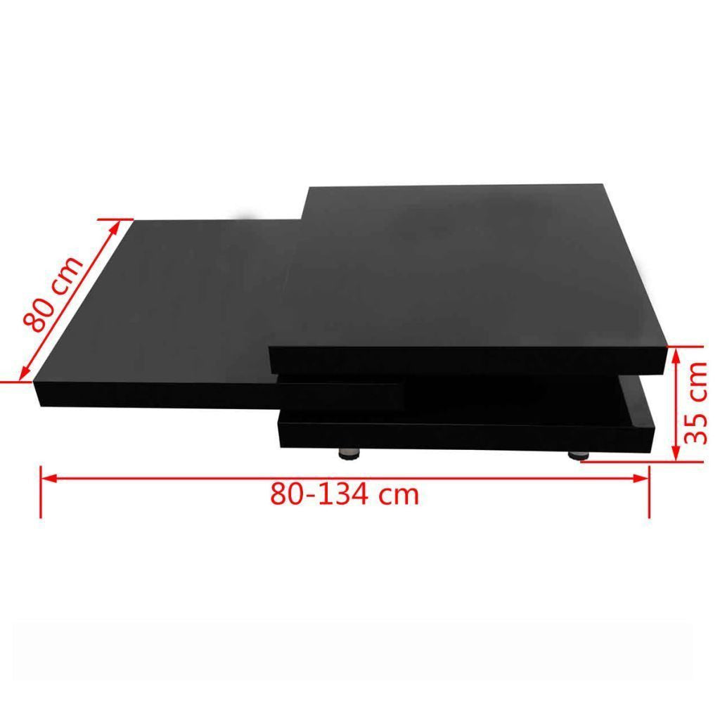 3 Layer Black Coffee Table