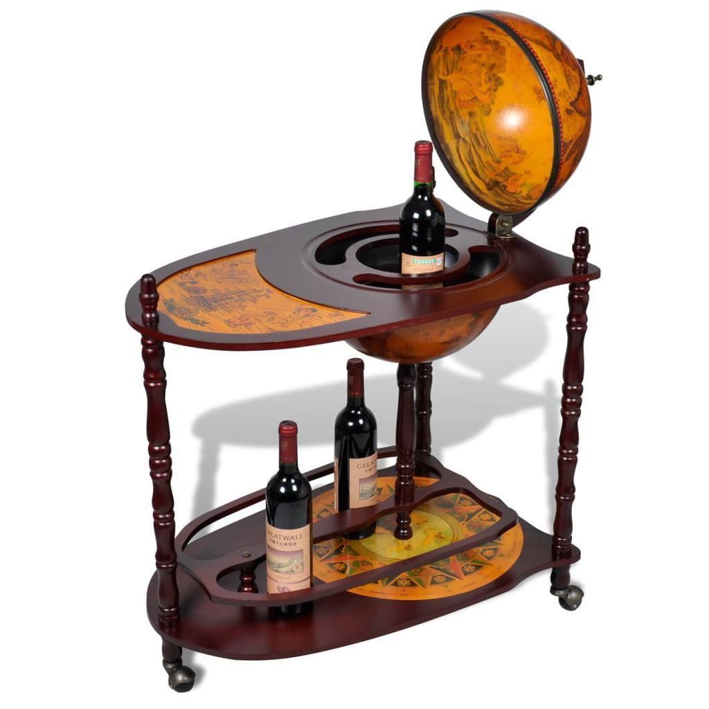 Globe Bar Cabinet with Table Trolley