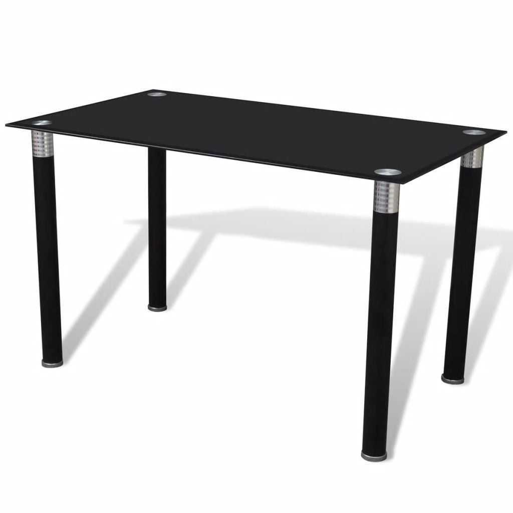 Black Glass Top Dining Table