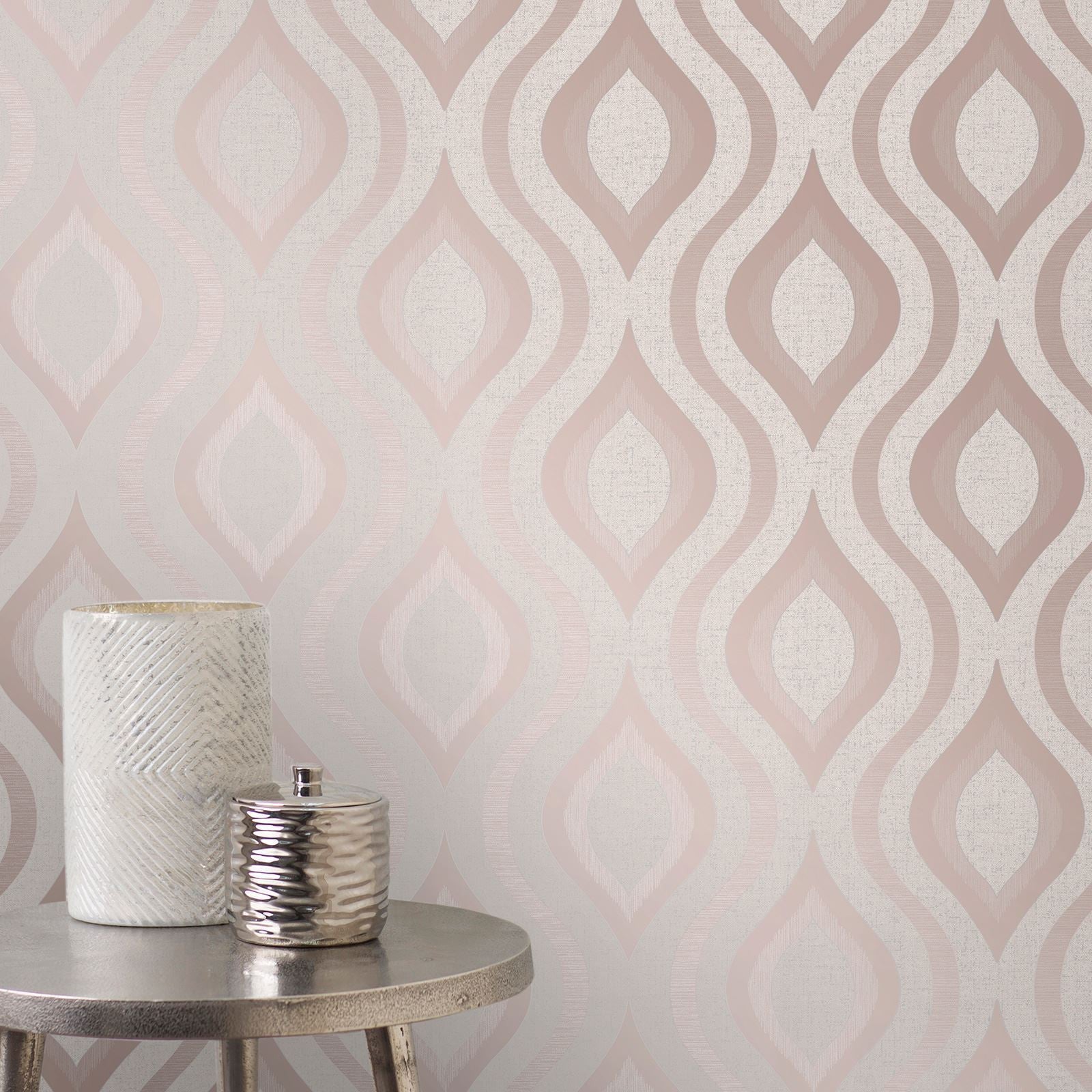 Metallic Geo Clay Wallpaper
