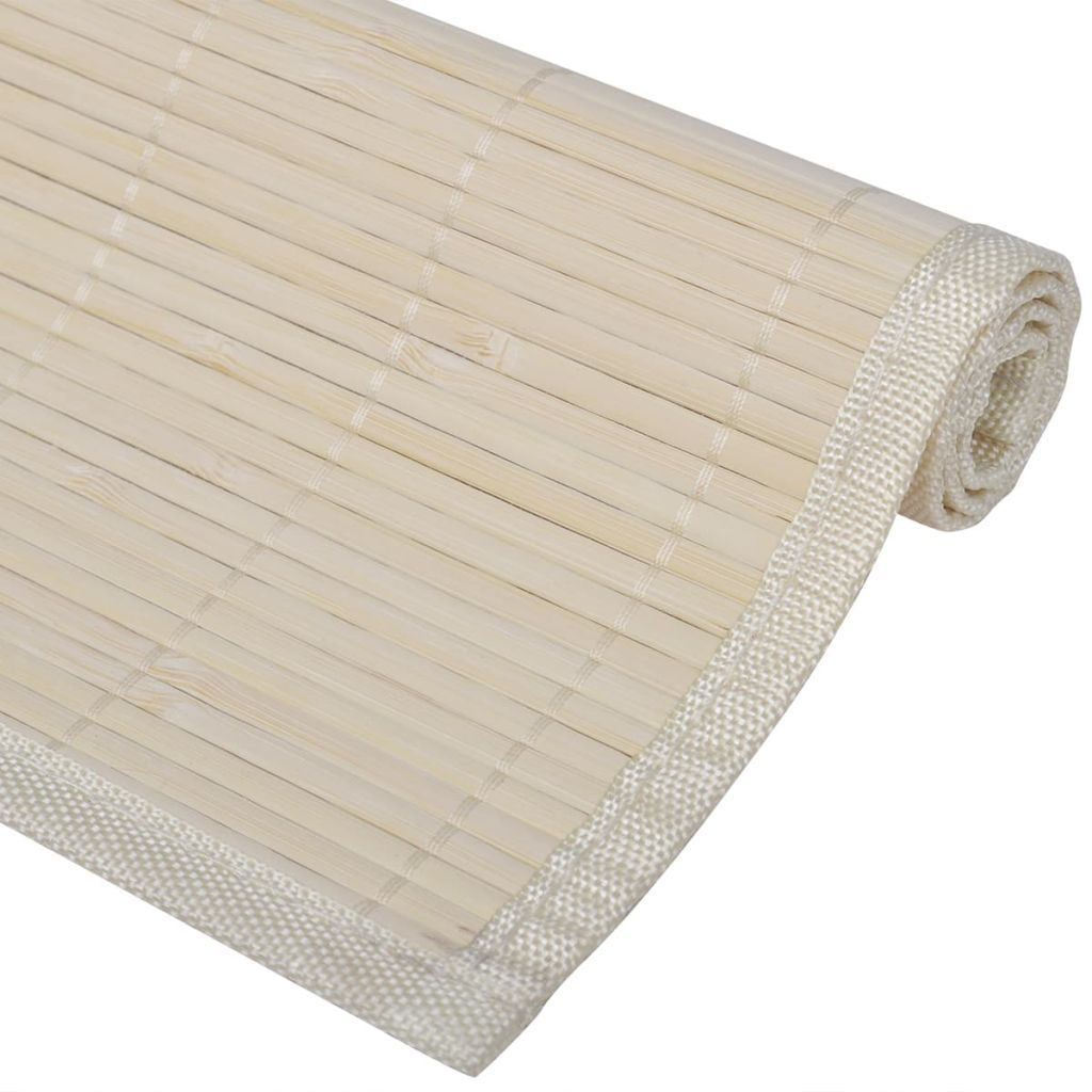 6 Natural Bamboo Placemats