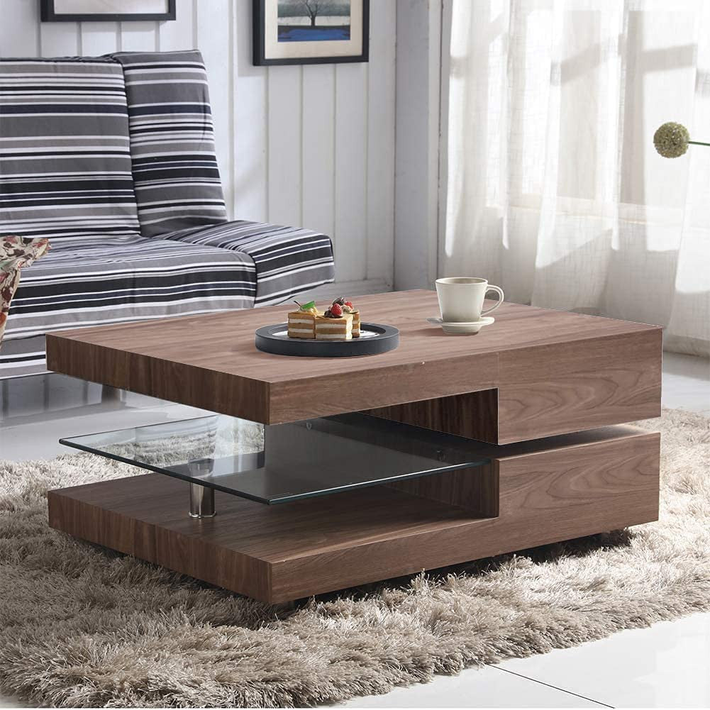Modern Glass Swivel Table