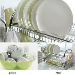 2 Tier Dish Drainer Rack