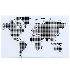 World Map Patterned Glass Desk