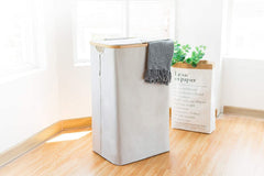 Tall Bamboo Laundry Hamper