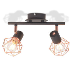 2 LED Filament Bulbs Ceiling Lamp