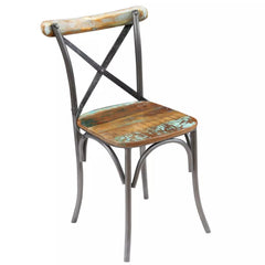 Set of 4 Solid Reclaimed Wood Dining Chairs