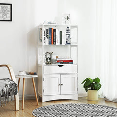 Large White Bathroom Storage Cabinet