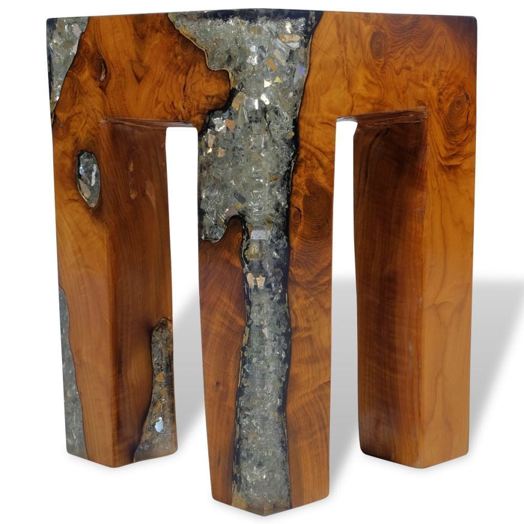 Teak Resin Stool - 30x30x40 cm