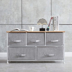 Grey Canvas Drawer Cabinet
