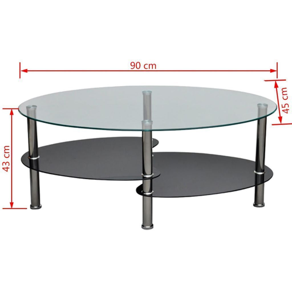 3-layer Black Coffee Table