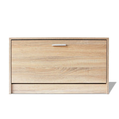White or Oak Shoe Cabinet Organiser