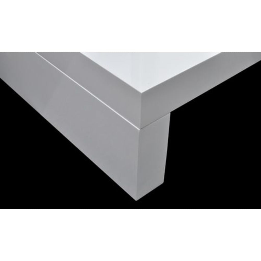 White Square Glass Coffee Table