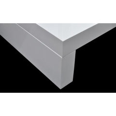 White Square Glass Coffee Table