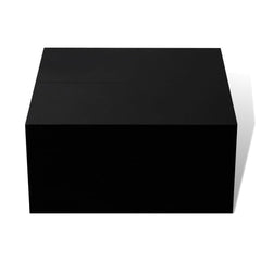 Black High Gloss Storage Coffee Table