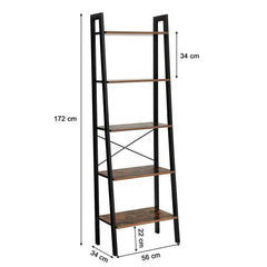 Rustic Industrial 5-Tier ladder Shelf