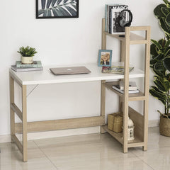 Scandi Computer Desk with shelves