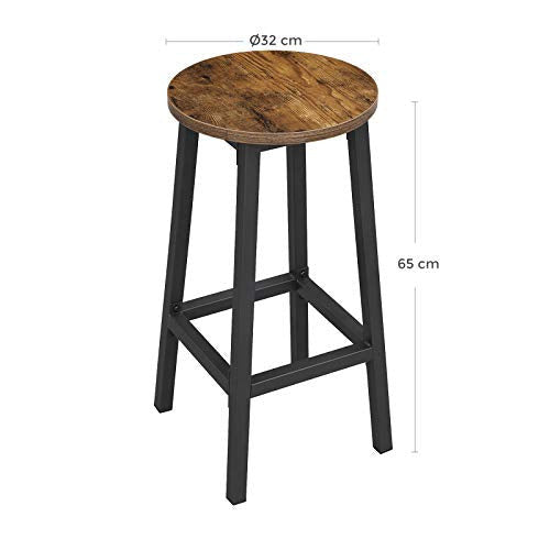 Set of 2 Rustic Bar Stools