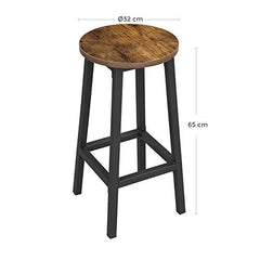 Set of 2 Rustic Bar Stools