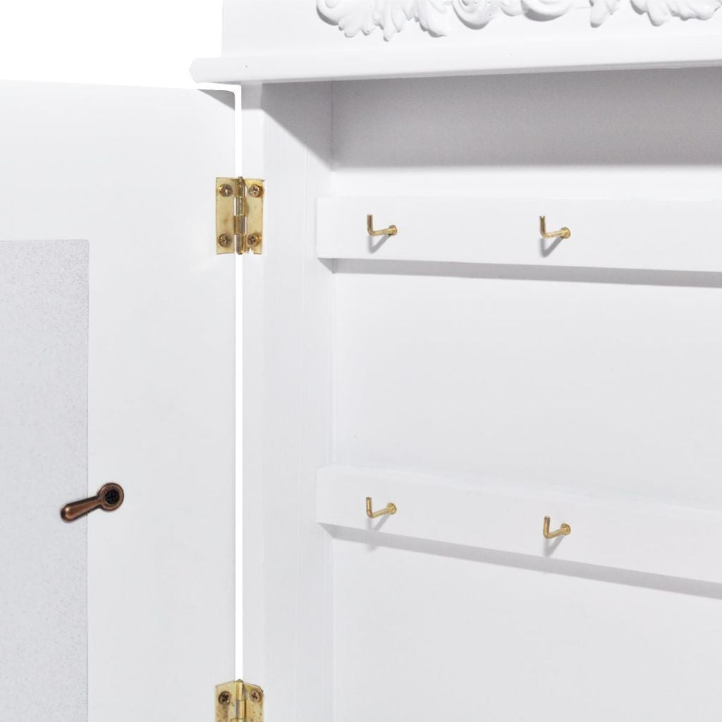 White Key Cabinet with Photo Frame
