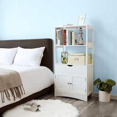 Large White Bathroom Storage Cabinet
