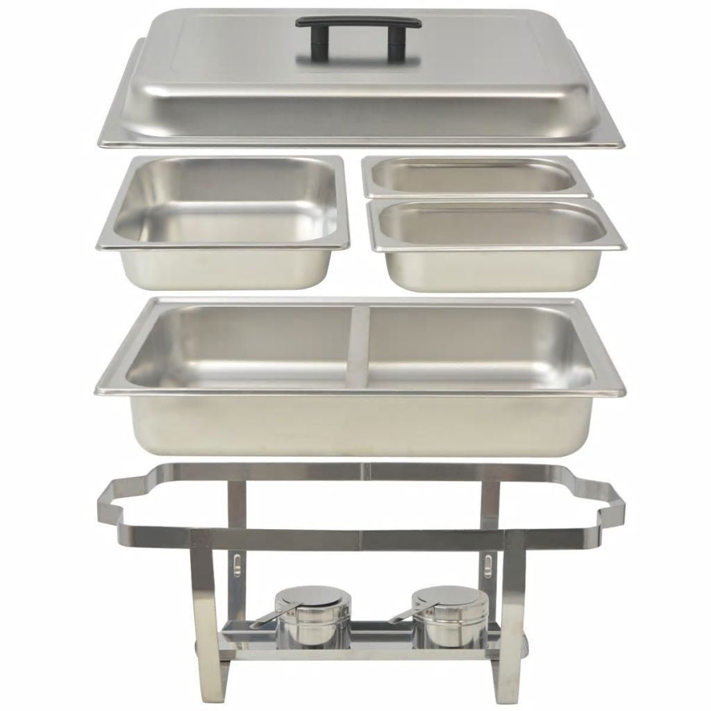 Two Piece Chafing Dish Set Stainless Steel