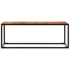 Solid Acacia Wood and Steel Coffee Table