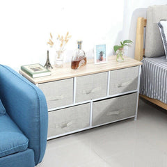 Grey Canvas Drawer Cabinet