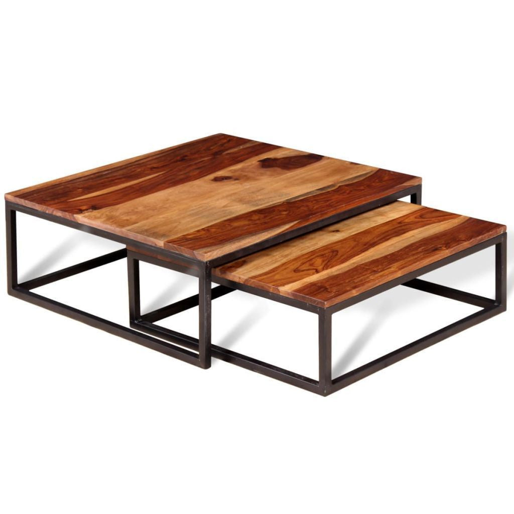Two Piece Sheesham Nesting Coffee Table