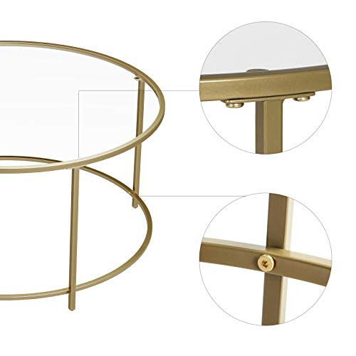 Golden Glass Coffee Table