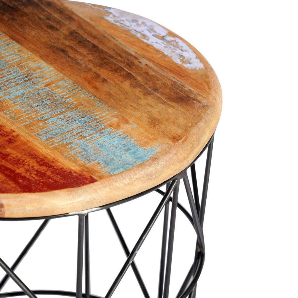 2 Round Reclaimed Wood Coffee Tables
